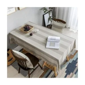 TruDelve Mantel de lino de algodón resistente para mesa