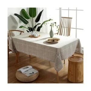 TruDelve Mantel de lino de algodón resistente para mesas