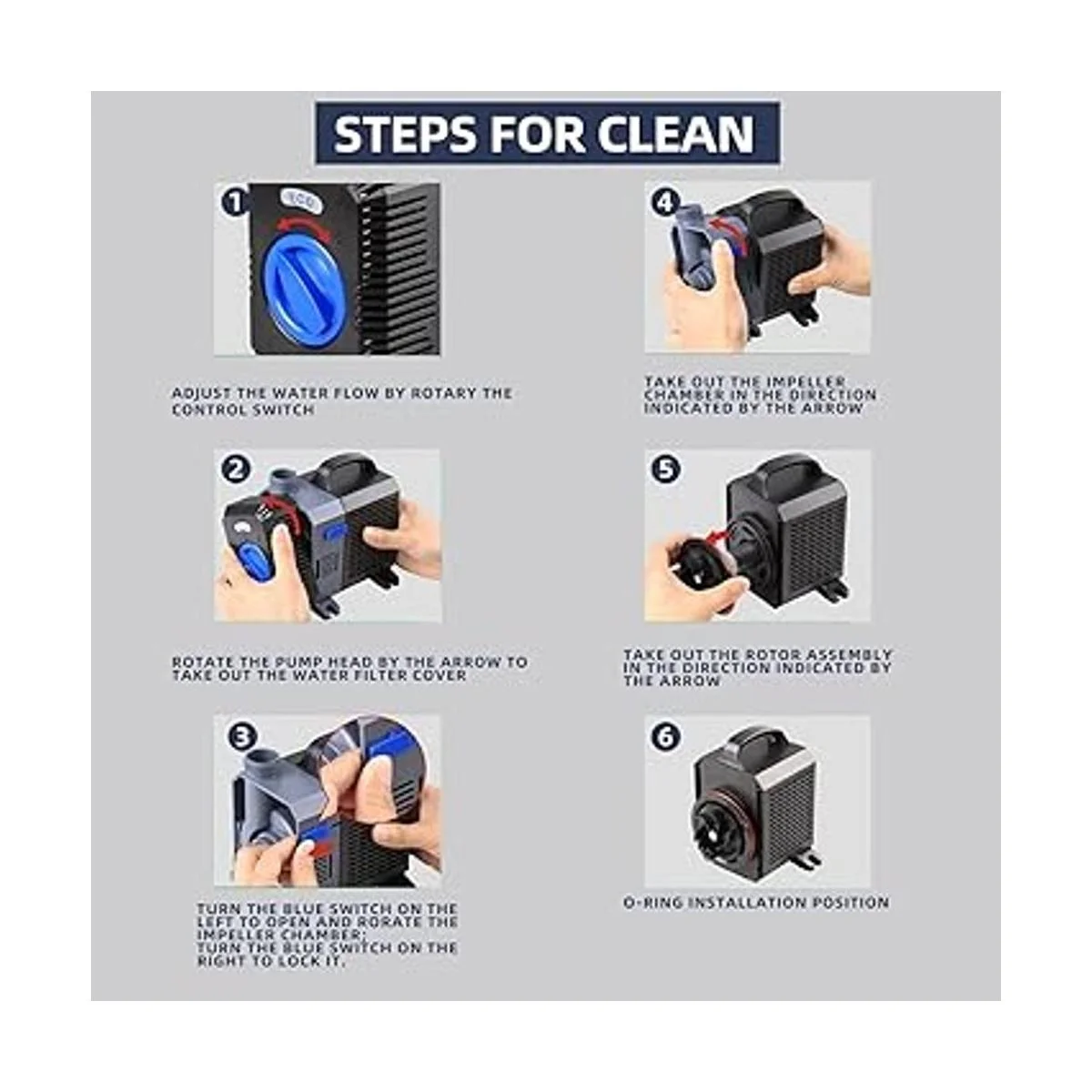 Trupow Flow Bomba de filtro sumergible eléctrica en línea