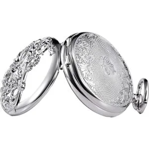 Treeweto Reloj de bolsillo mecánico diseño de dragón con_3