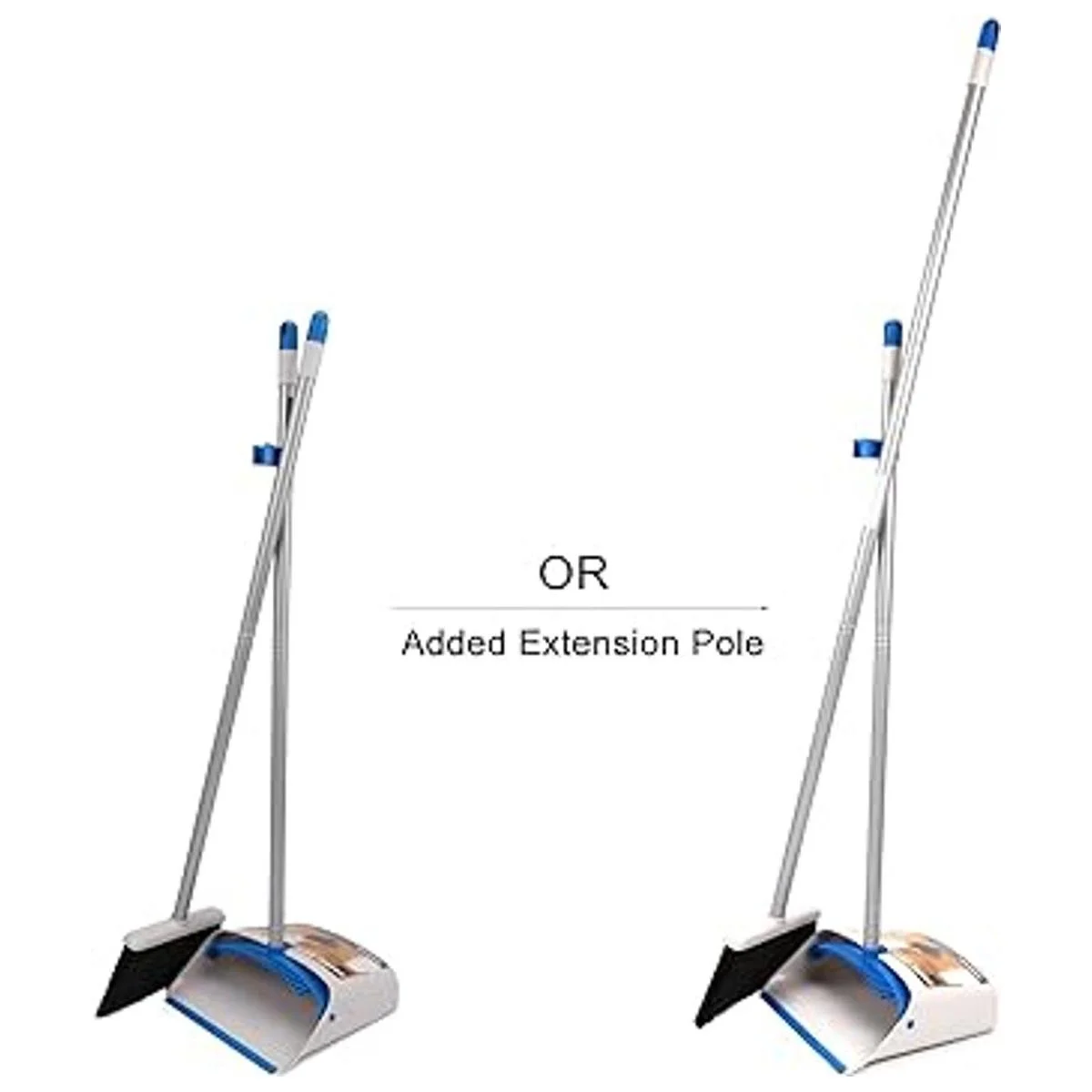 TreeLen Juego de escoba y recogedor de polvo de mango