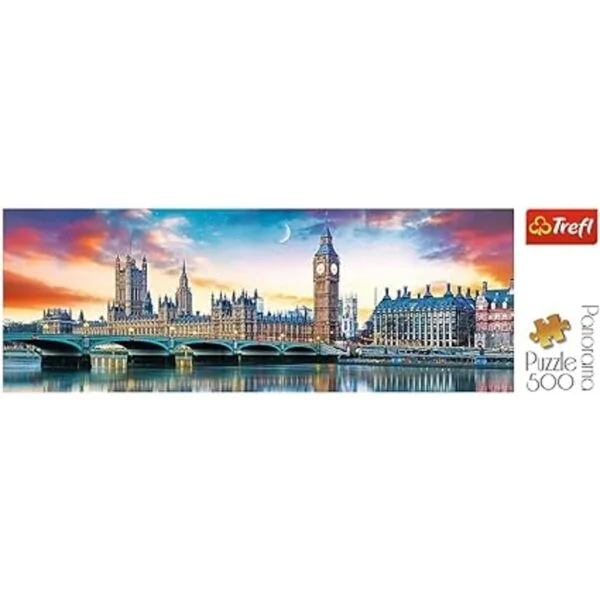 Trefl Rompecabezas panorámico rojo de 500 piezas Big Ben_3