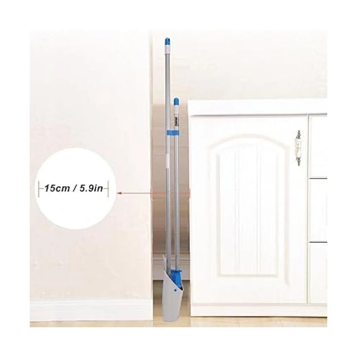 TreeLen Juego de escoba y recogedor de polvo de mango