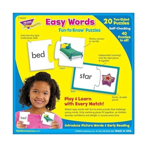 Trend Enterprises FuntoKnow Puzzles Easy Words Learn_3