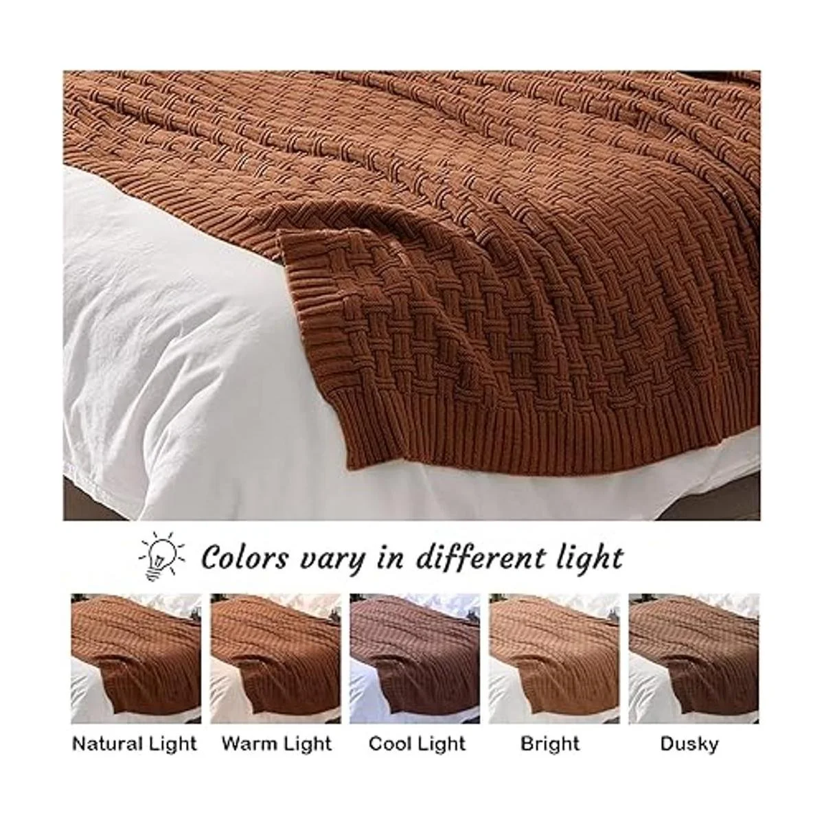 Treely Manta de punto de algodón 100