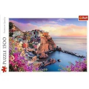 Trefl Rompecabezas rojo de 1500 piezas Vista de Manarola_3
