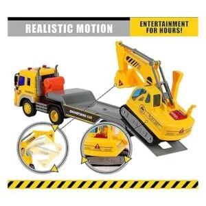 ToyThrill Juguete de camión plano alimentado por fricción