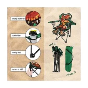 ToyToEnjoy Silla de dinosaurio al aire libre para niños_3