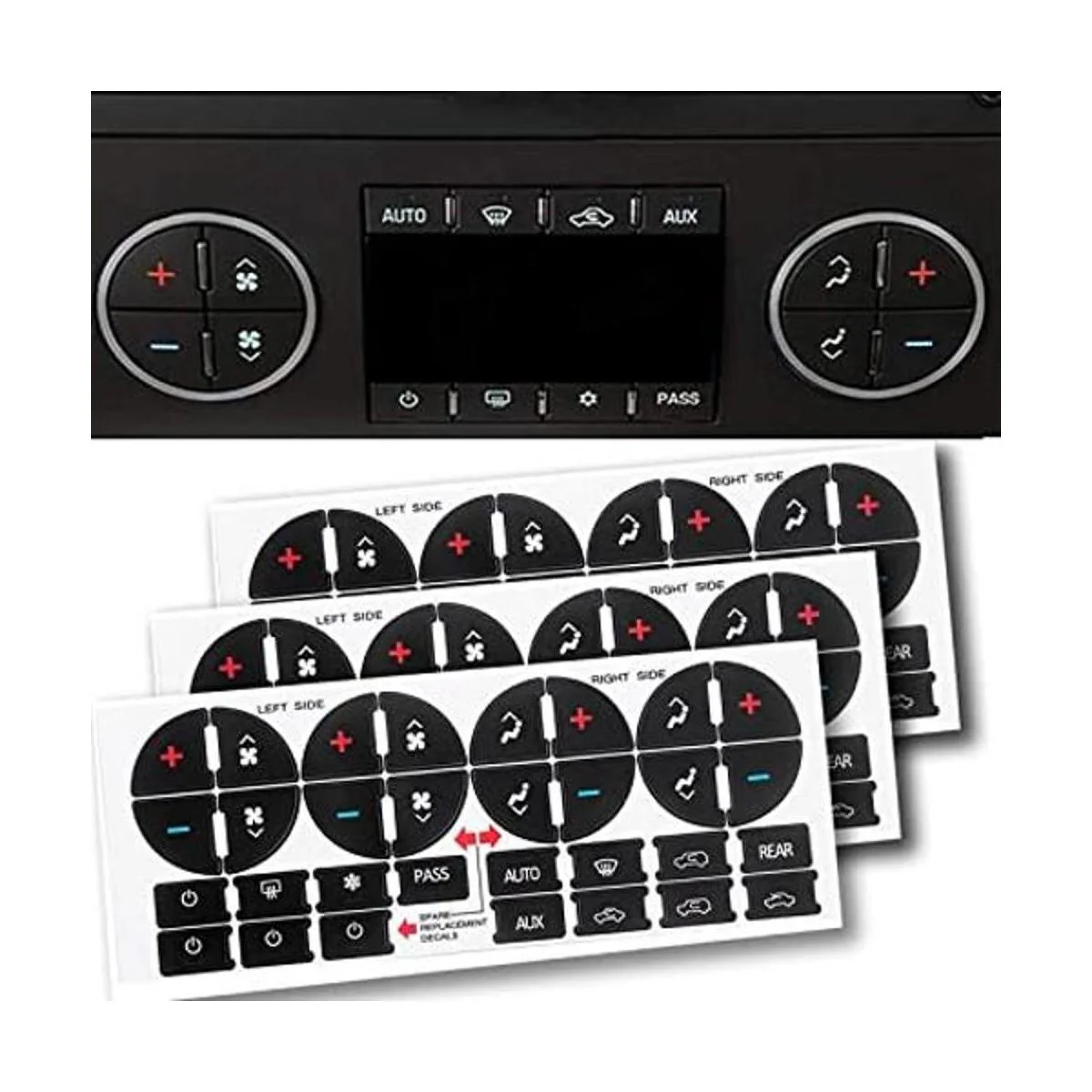 TraderPlus Juego de 3 adhesivos de repuesto para botón de_1