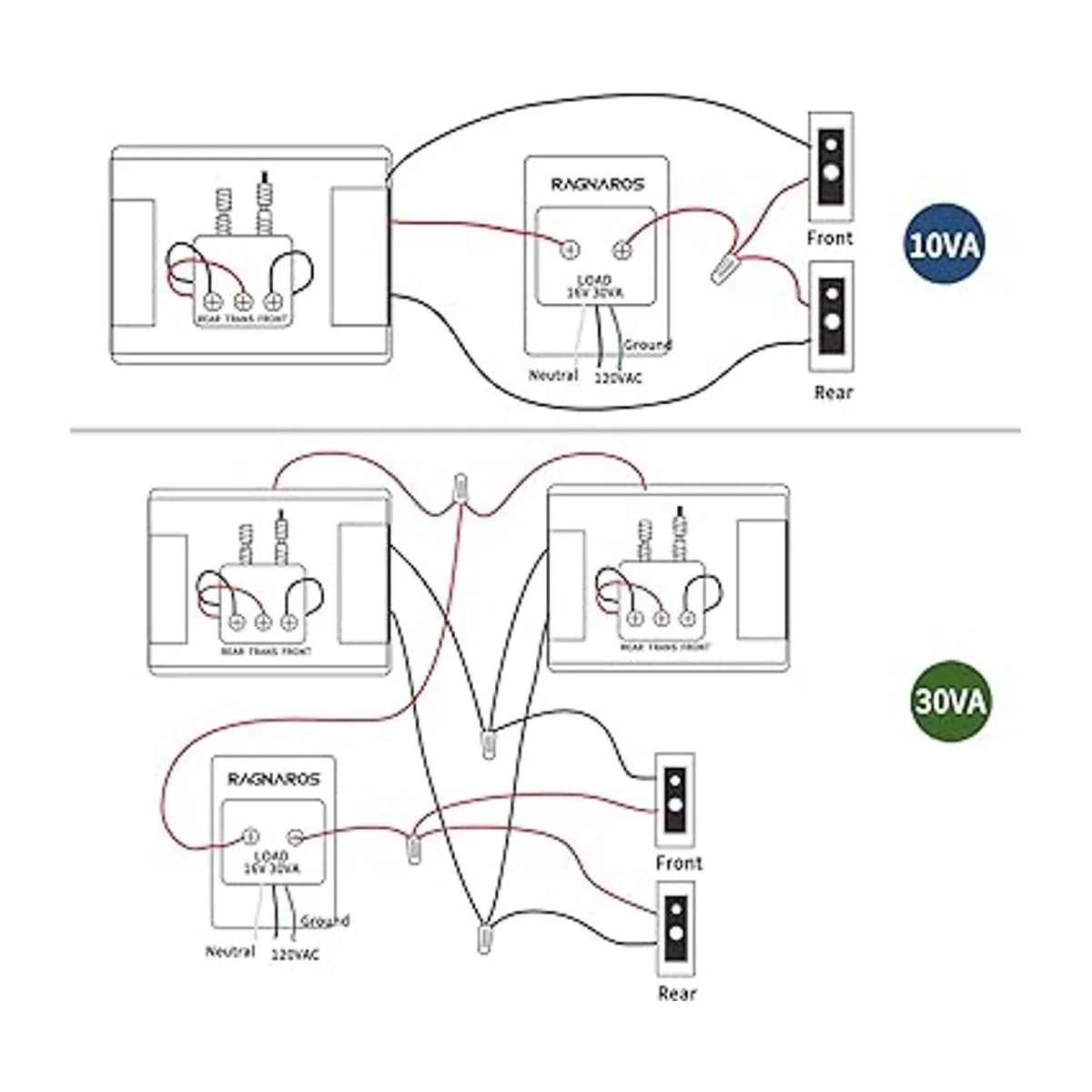 Transformador de timbre 16 V 30 VA compatible con Ring