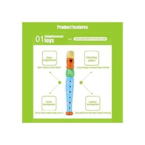 Tovip 2 piezas de madera para niños instrumento musical_2