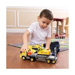 ToyThrill Juguete de camión plano alimentado por fricción