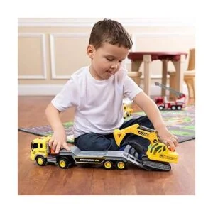 ToyThrill Juguete de camión plano alimentado por fricción