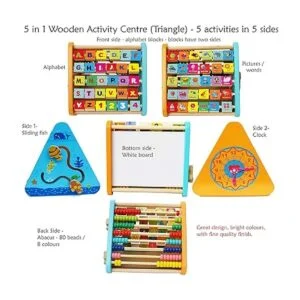 Towo Centro de actividades de madera juguetes en forma_2