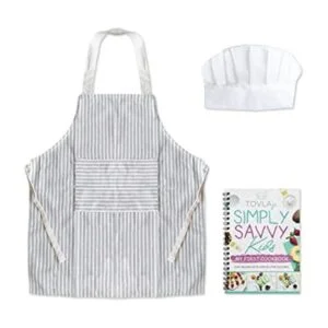 Tovla Jr. Kids Cookbook delantal de cocina y sombrero_1