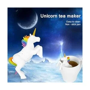 Tovip 1 unids forma de unicornio té colador suministros de