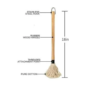 Trapeador de madera para asar a la parrilla de 18 pulgadas_4