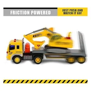 ToyThrill Juguete de camión plano alimentado por fricción