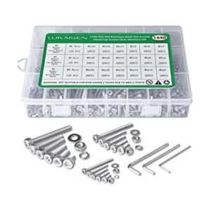 Tornillos y tuercas 1440 piezas de acero inoxidable 304_1