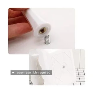 Tosnail Paquete de 3 bandejas de plástico blanco para