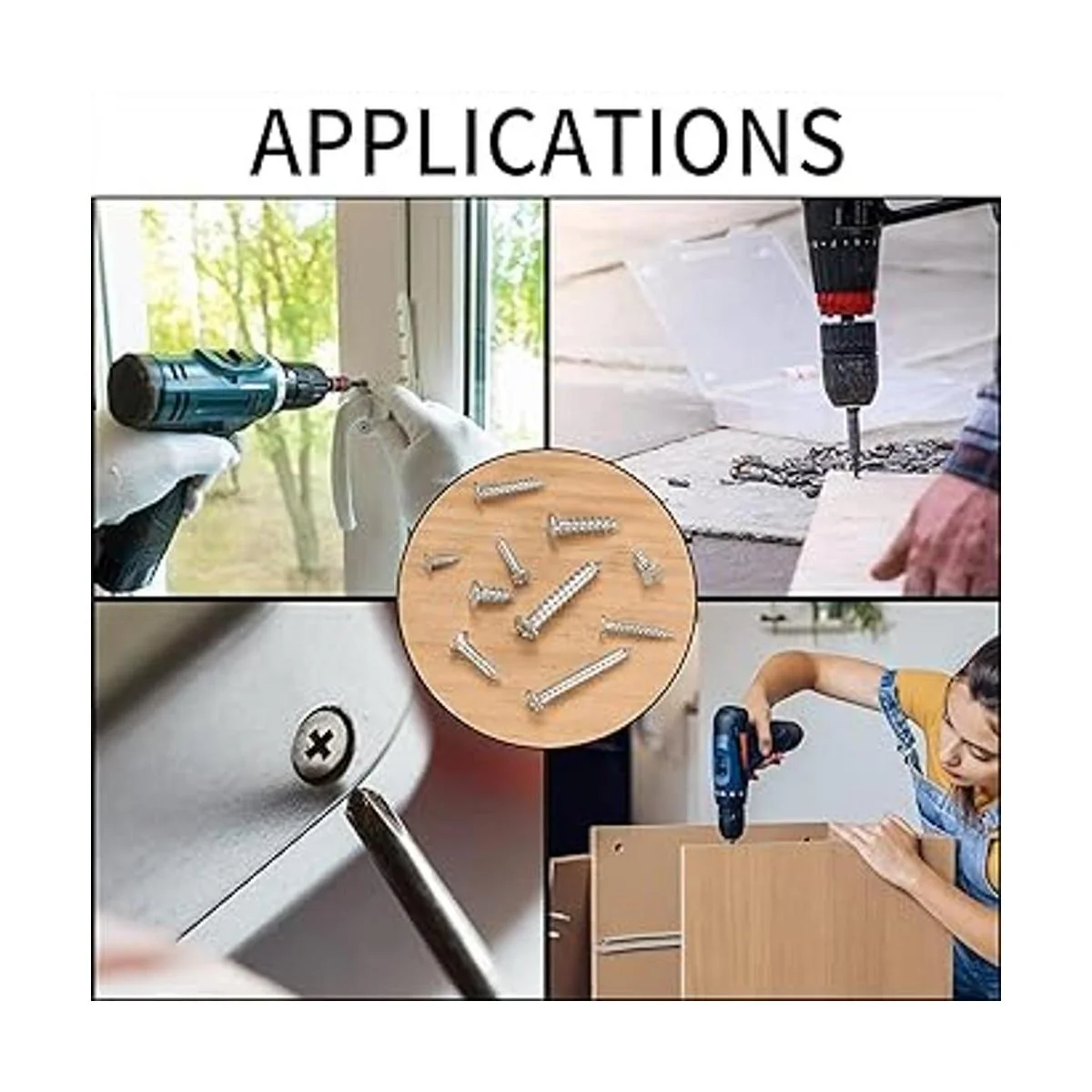 Tornillos autoperforantes de cabeza plana de acero al_3