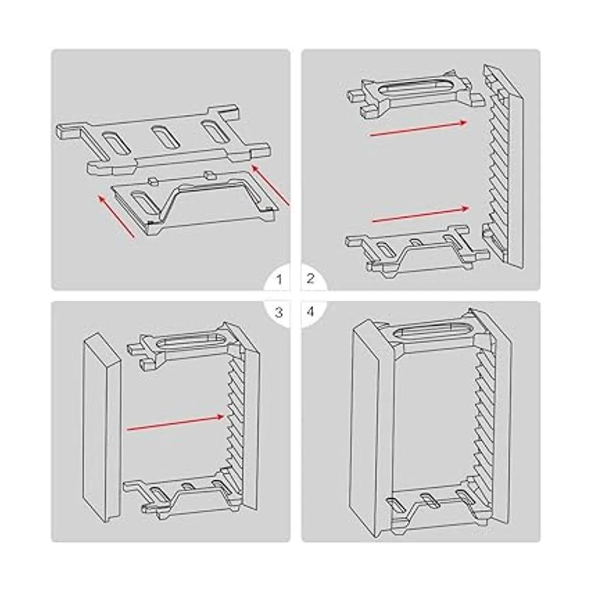 Torre de disco de juegos soporte vertical cargador dual_5