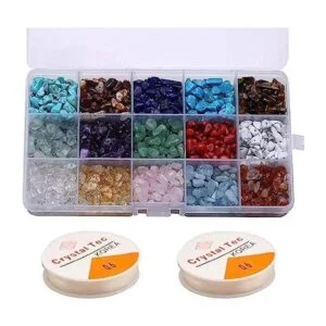 Topwon Juego de 750 cuentas de piedras preciosas para_1
