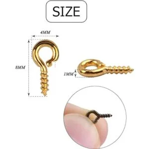 Tornillo de ojales 600 piezas Mini Eye Pins ganchos ojal