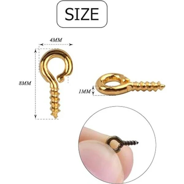 Tornillo de ojales 600 piezas Mini Eye Pins ganchos ojal
