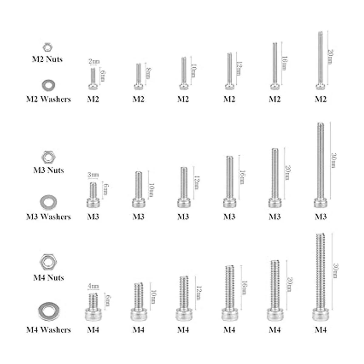 Tornillos y arandelas de acero inoxidable 304 1200_3