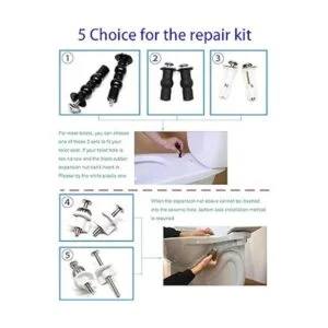 Tornillos y pernos universales para asientos de inodoro de_2