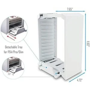 Torre de disco de juegos soporte vertical cargador dual_4