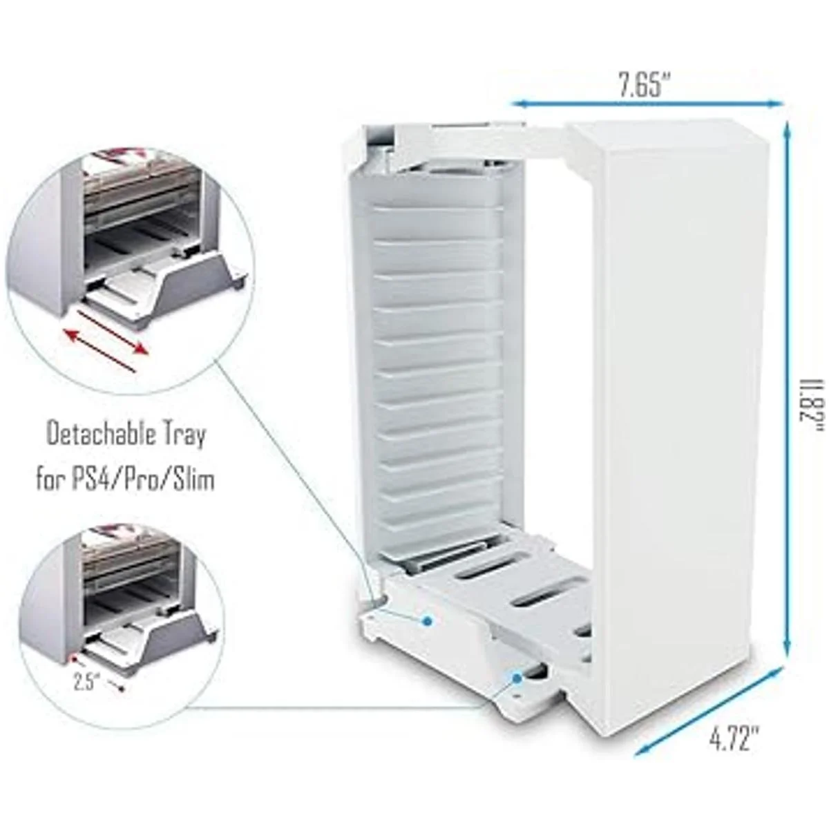 Torre de disco de juegos soporte vertical cargador dual_4