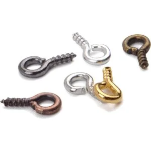 Tornillo de ojales 600 piezas Mini Eye Pins ganchos ojal