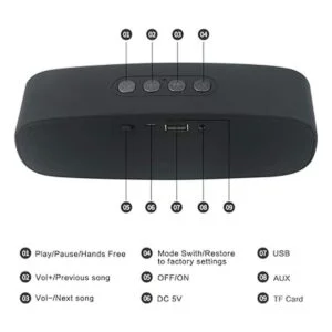 Totola Altavoz Bluetooth inalámbrico con ranura para_3