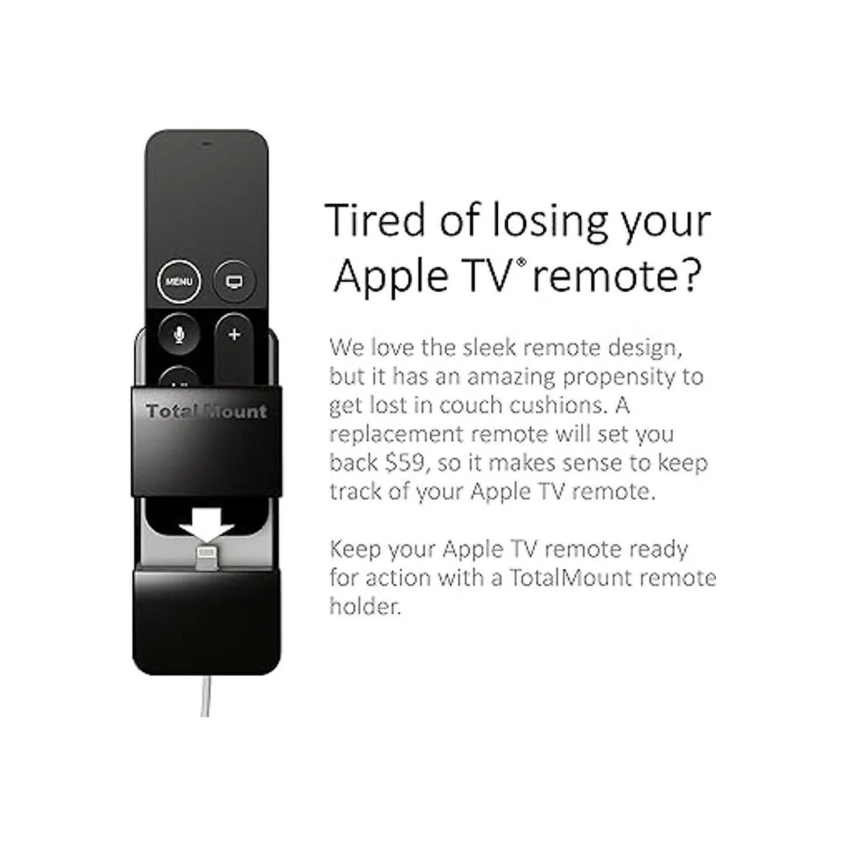 TotalMount Soporte remoto para Apple TV salvaguardas a_2