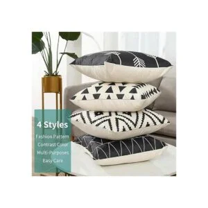 Tosewever Juego de 4 fundas cuadradas decorativas para