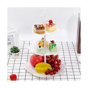 Tosnail Paquete de 3 bandejas de plástico blanco para