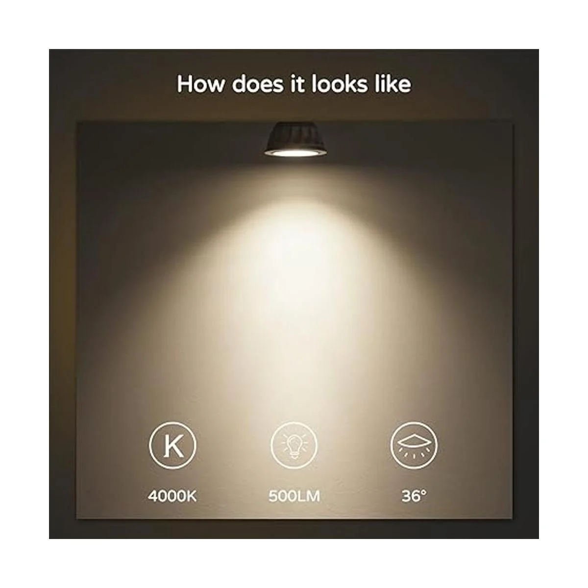 Torkase Paquete de 6 bombillas LED regulables MR16 base_4