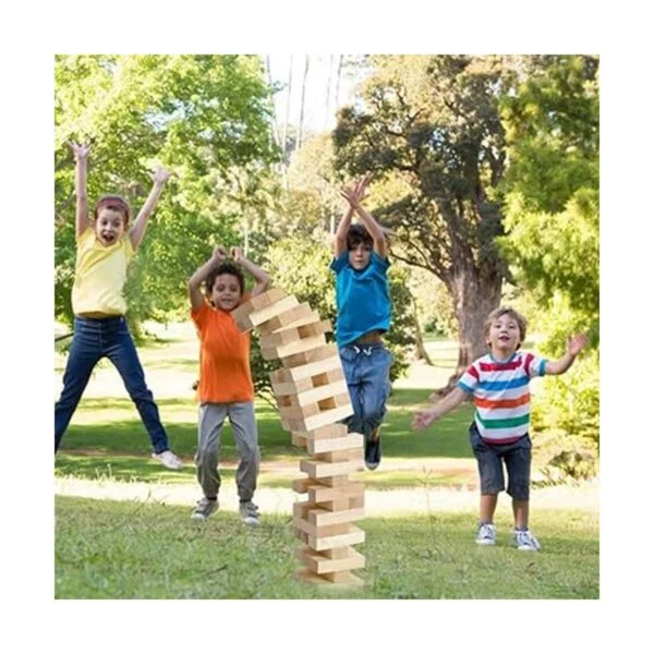 Torre de madera gigante con dados y tabla de juegos 56_2