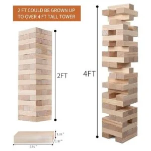 Torre gigante pilas de hasta más de 4 pies Juego de