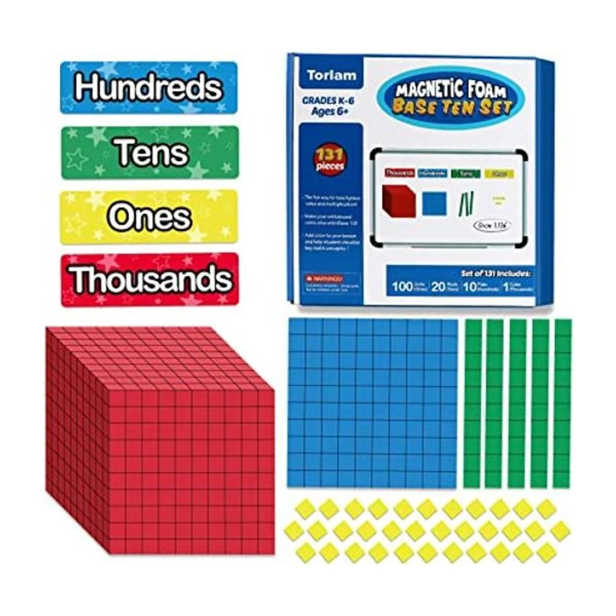 Torlam 131 piezas de base magnética de diez bloques_1