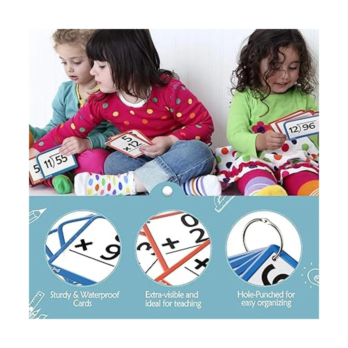 Torlam Tarjetas flash de matemáticas múltiples para niños