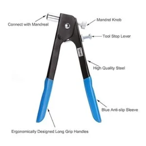 Toprema Juego de 126 piezas de tuercas remachadas ciegas