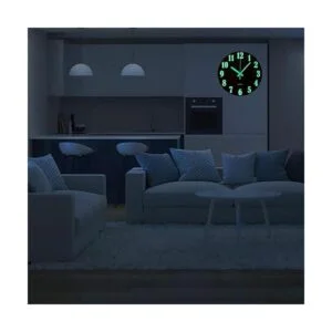 Topkey Reloj de pared luminoso de 12 pulgadas diseño de