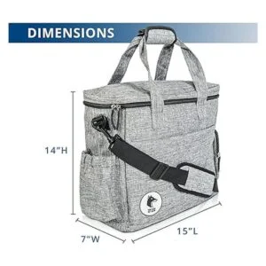 Top Dog Pet Gear Bolsa de viaje gris para suministros