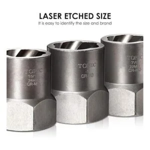 Topec Juego de 5 piezas de removedor de pernos de tuerca