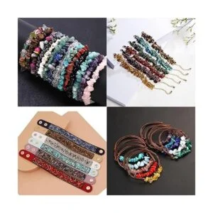 Topwon Juego de 750 cuentas de piedras preciosas para_6