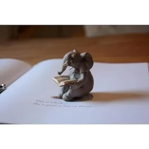 Top Collection Libro de lectura de elefante de jardín en_3