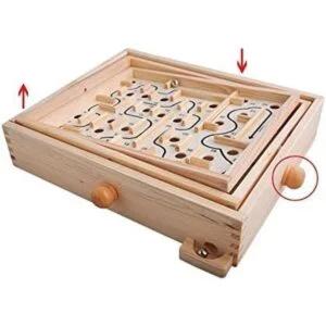 Topwon Mesa de laberinto de madera para laberinto juego_3